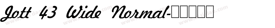 Jott 43 Wide Normal字体转换
